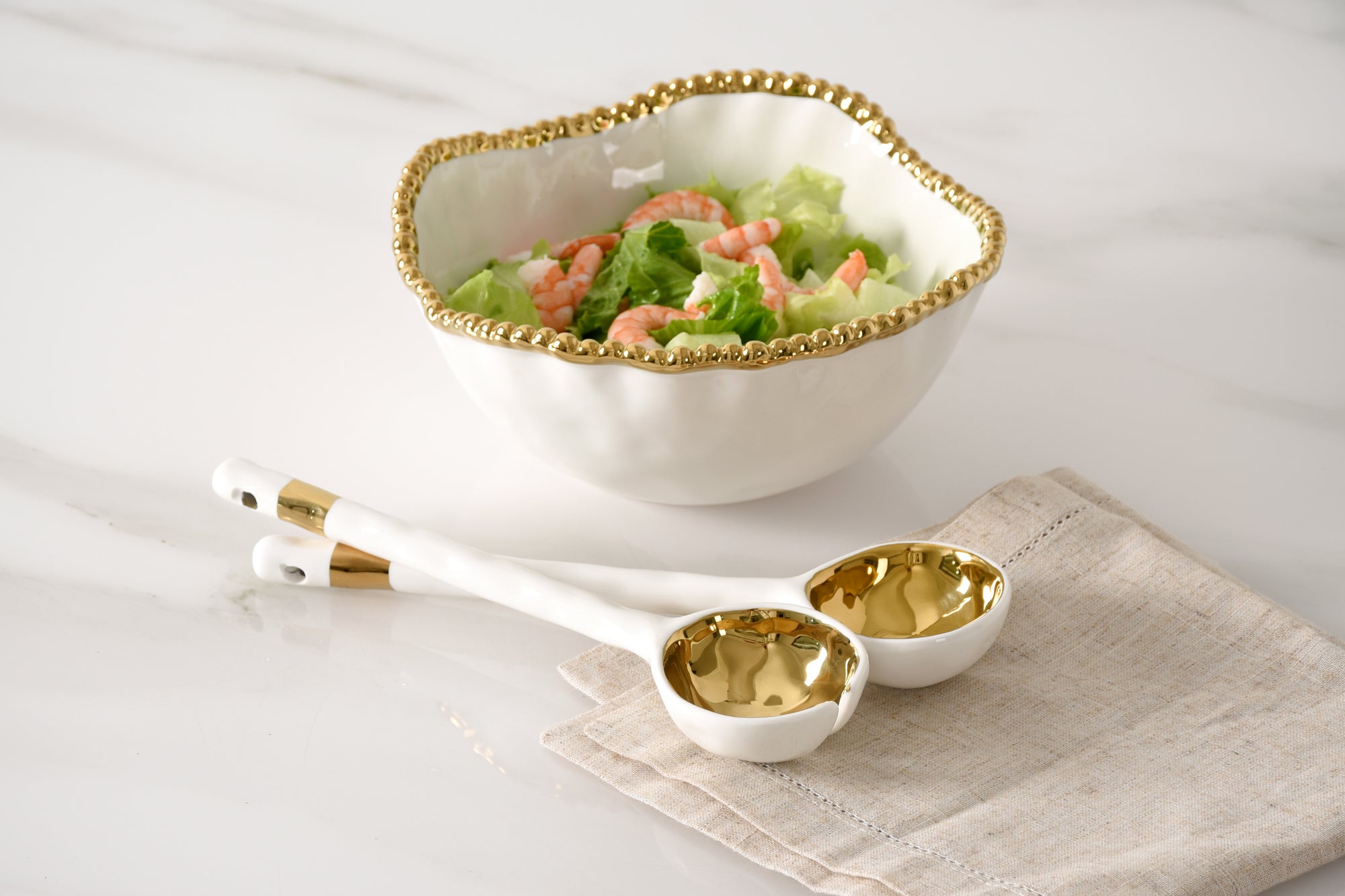 Pampa Bay Accessories Salad Server Set gold