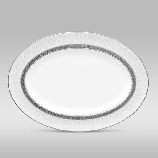 Odessa Platinum Oval Platter 37cm (MD)
