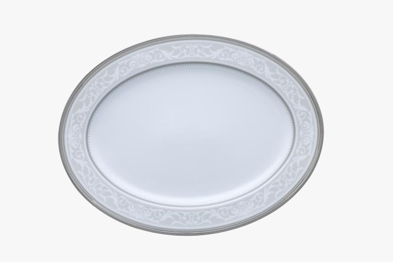 Noritake Glendonald Platinum Oval Platter 35cm (MD)
