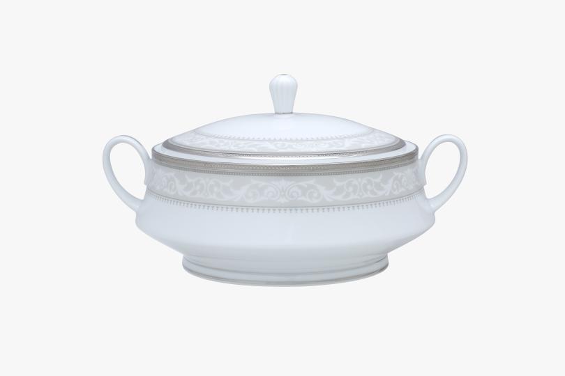 Noritake Glendonald Platinum Covered Vegetable Dish