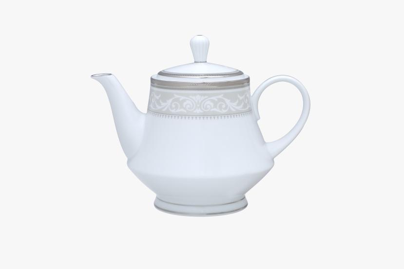 Noritake Glendonald Platinum Tea Pot