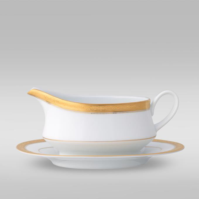 Noritake Signature Gold Gravy Boat with Tray