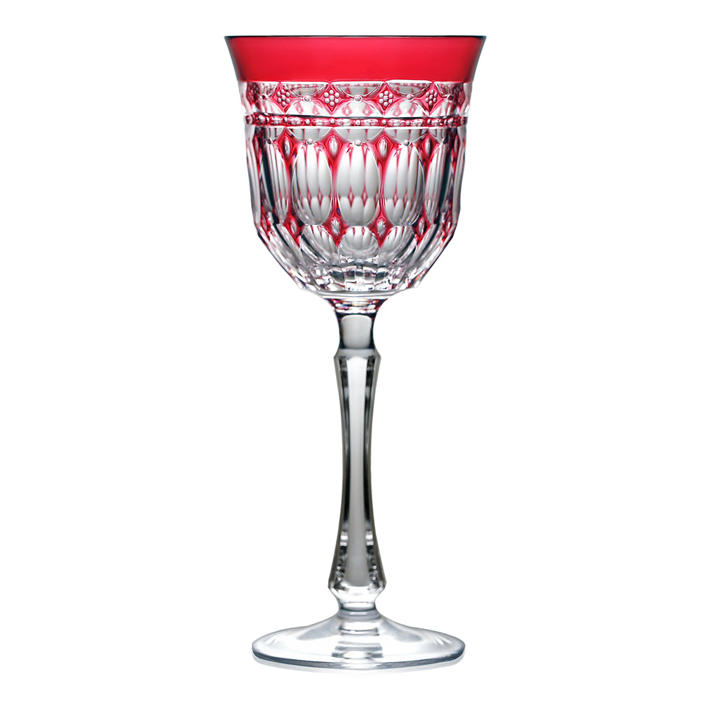Varga Crystal Barcelona Raspberry Water Goblet