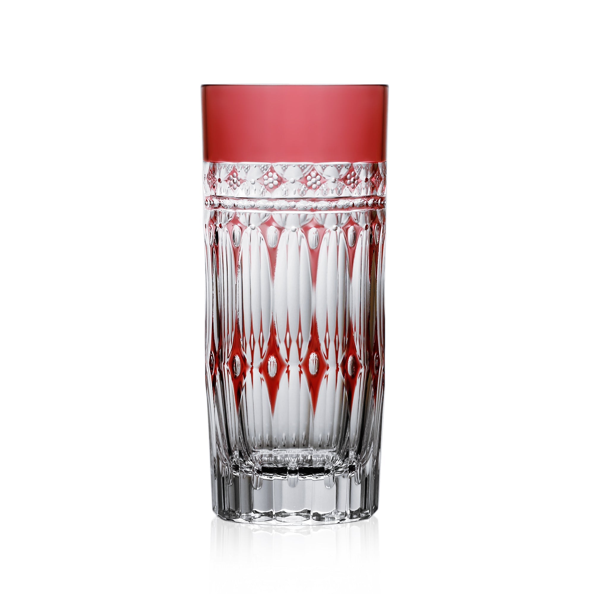 Varga Crystal Barcelona Raspberry Highball Tumbler
