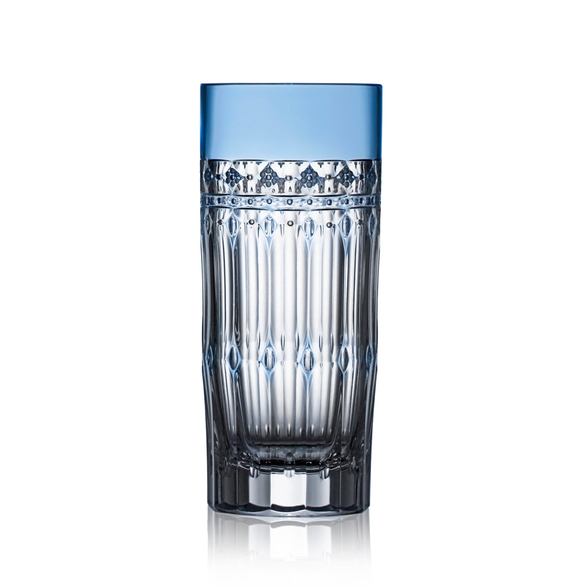 Varga Crystal Barcelona Sky Blue Highball Tumbler