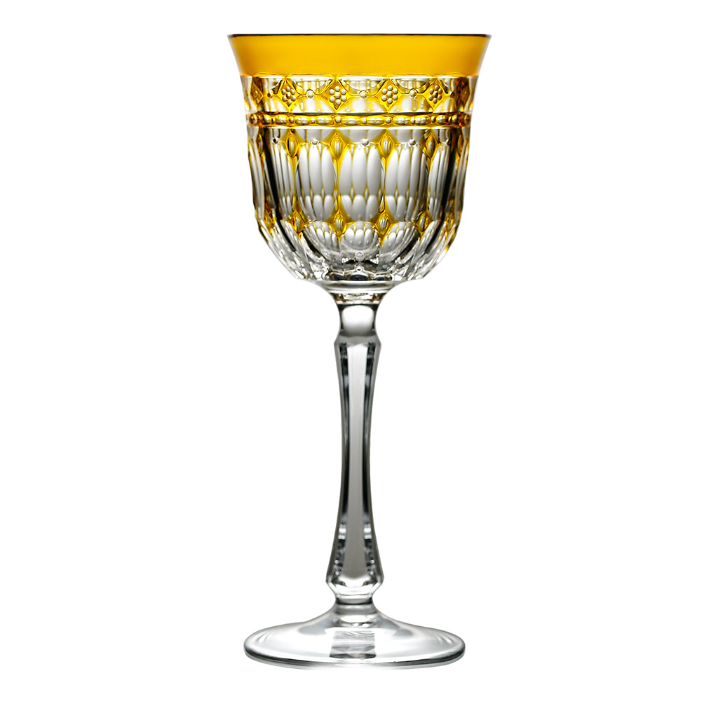 Varga Crystal Barcelona Amber Water Goblet