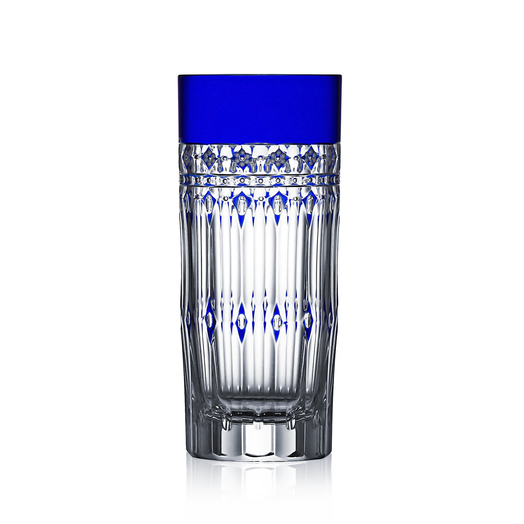 Varga Crystal Barcelona Cobalt Blue Highball Tumbler