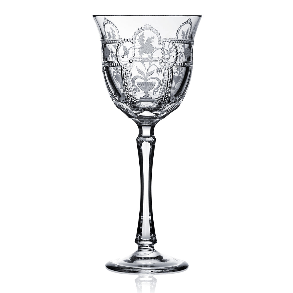 Varga Crystal Imperial Clear Water Goblet Pressed Stem