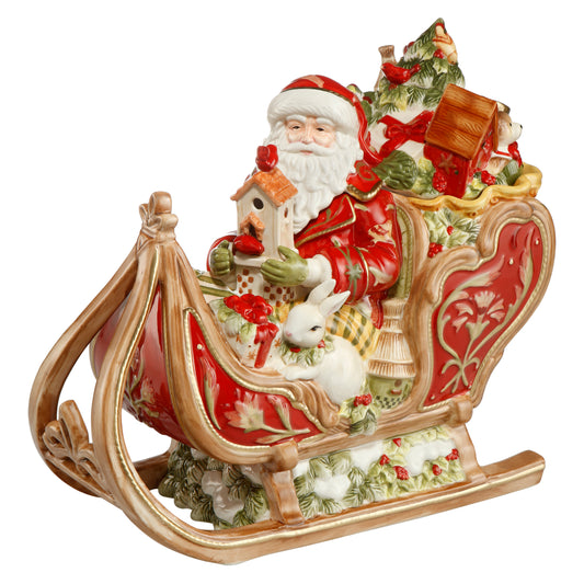 Box Santa on Sleigh