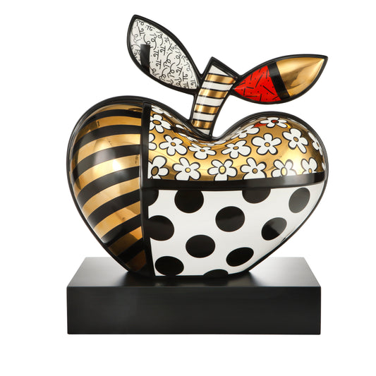 Figurine Romero Britto - "Golden Big Apple" 40cm