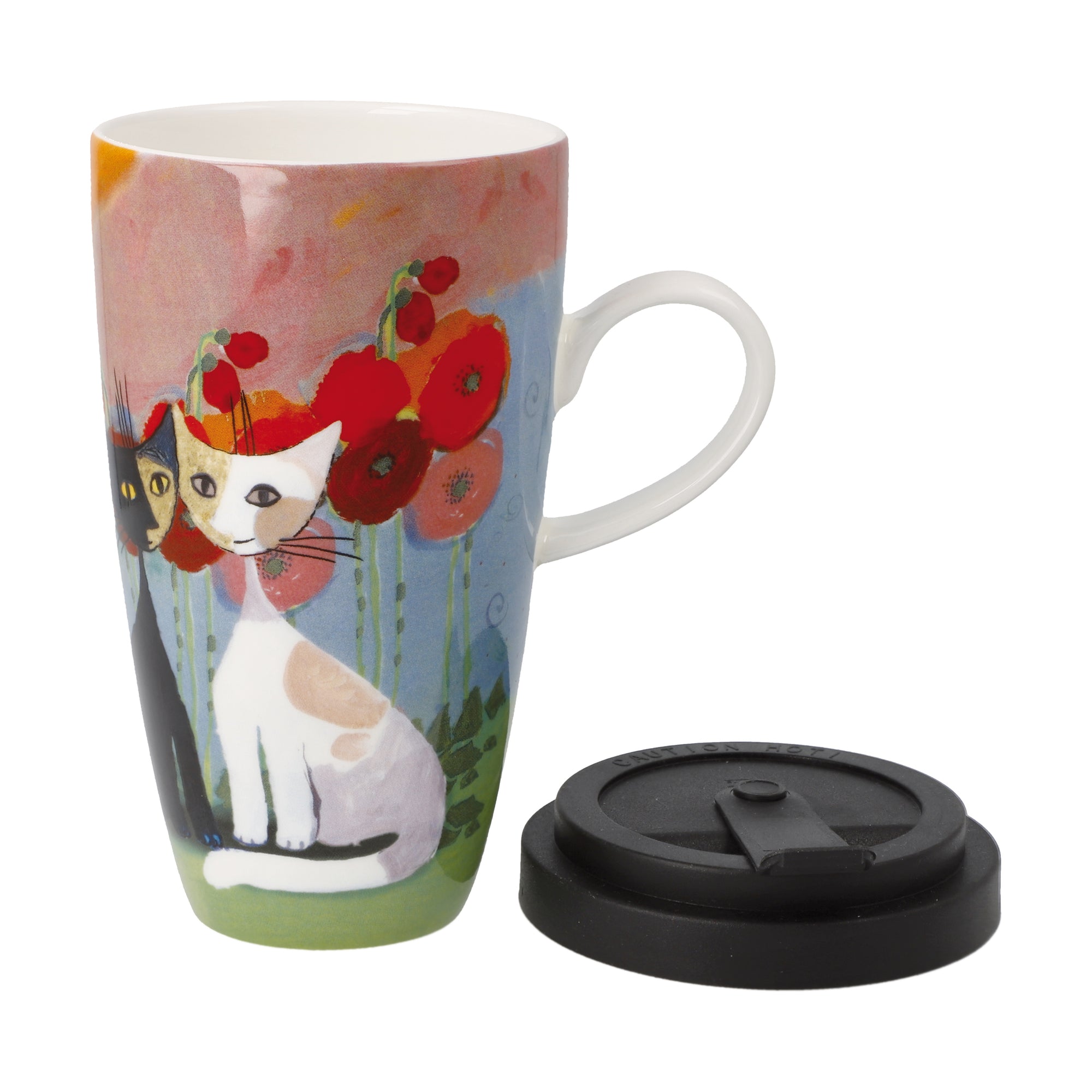 Goebel Rosina L'estate in giardino mug w/lid - RW