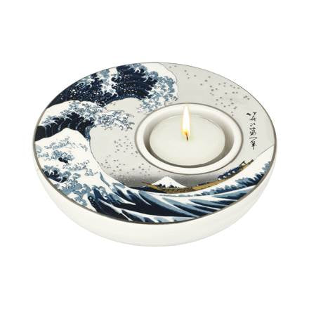 Goebel Hokusai Great Wave Tealight Holder - AO