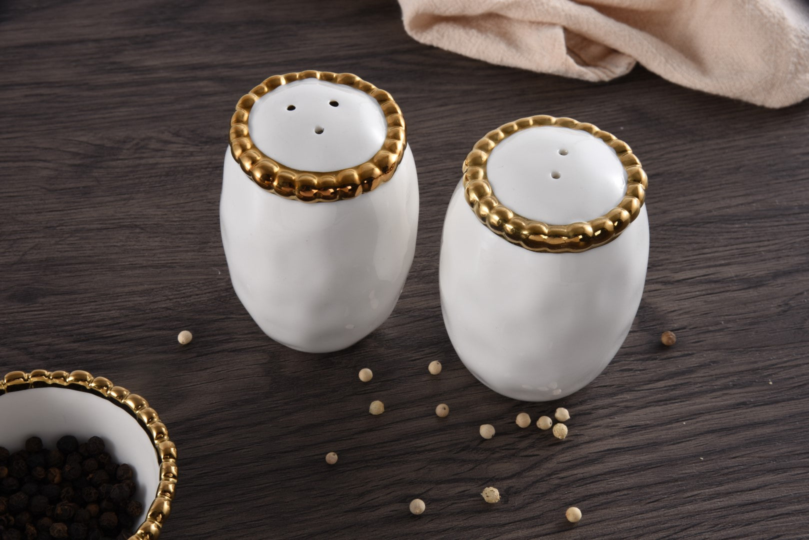 Pampa Bay Golden Salerno Salt & Pepper Shakers