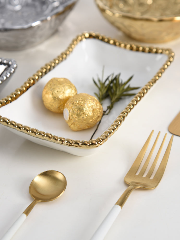 Pampa Bay Golden Salerno Rectangular Dish