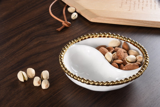 Pampa Bay Golden Salerno Mini 2 Section Platter