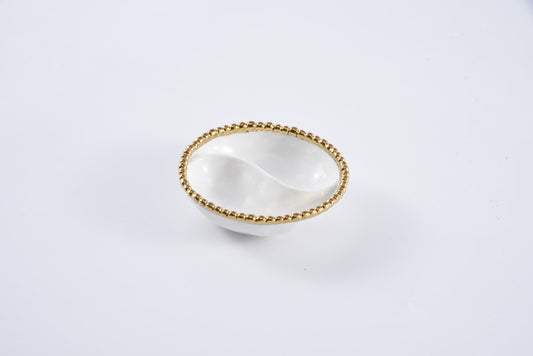Pampa Bay Golden Salerno Mini 2 Section Platter