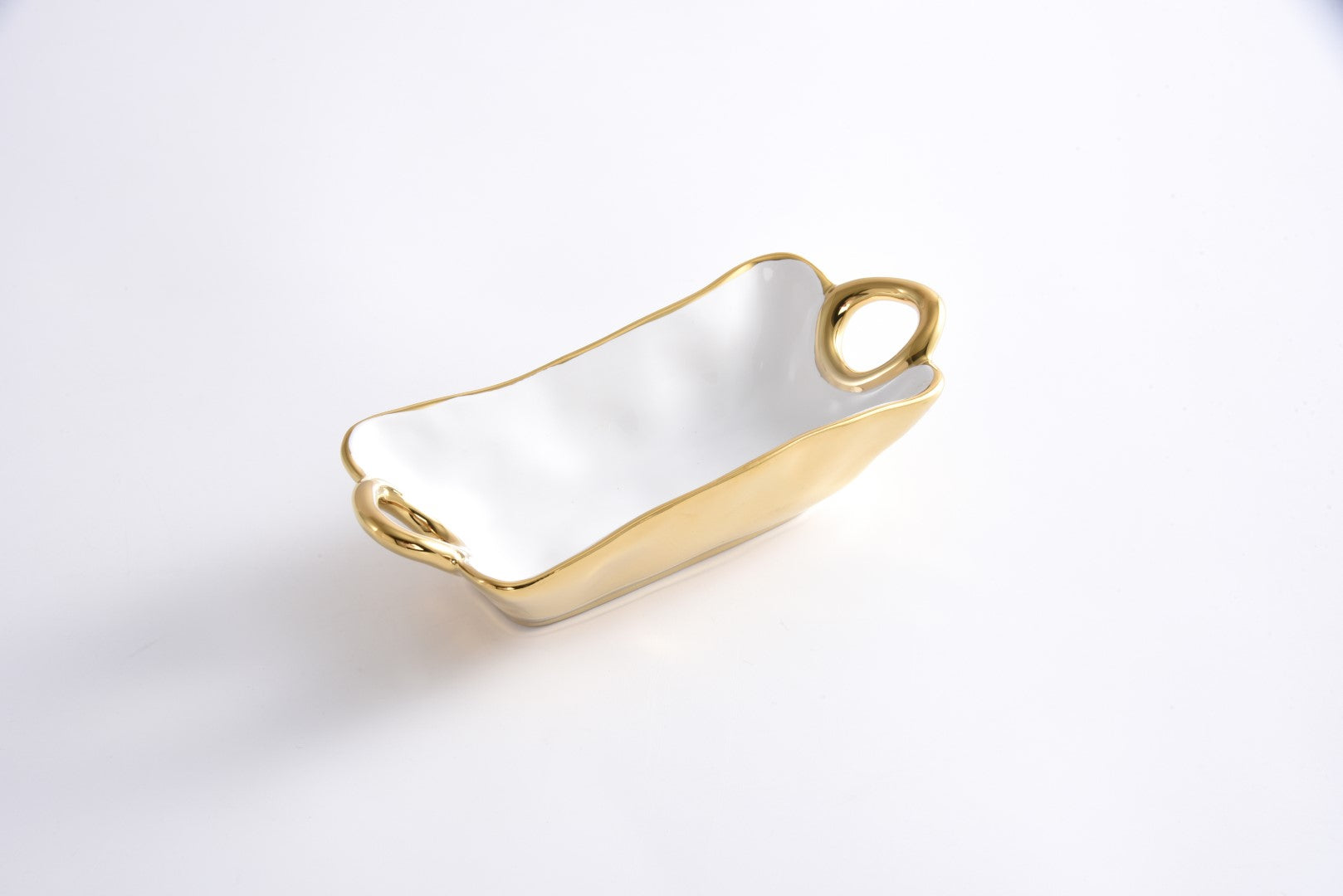 Pampa Bay Golden Handles Mini Rectangular Bowl