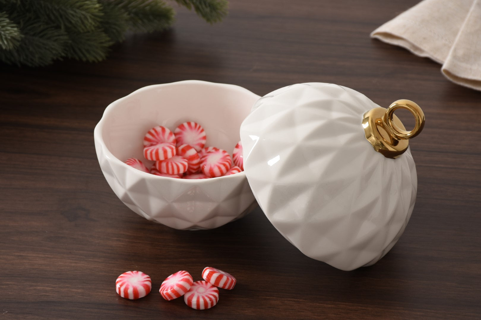 Pampa Bay For The Holidays Large Ornament Bowl Gold Trim