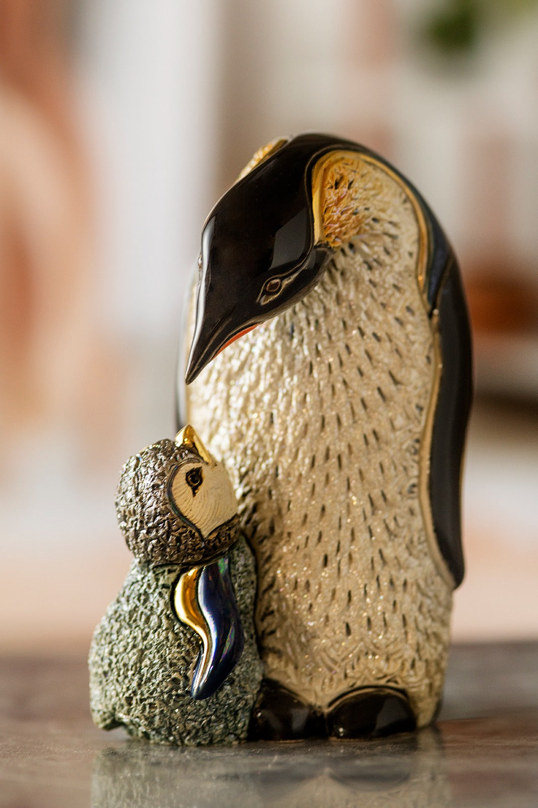 De Rosa Penguin with Baby Chick