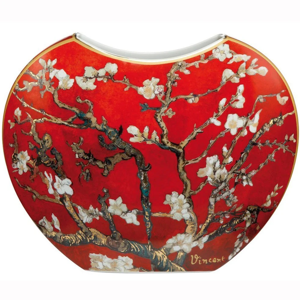 Goebel Van Gogh Almond Tree red vase 20cm - AO