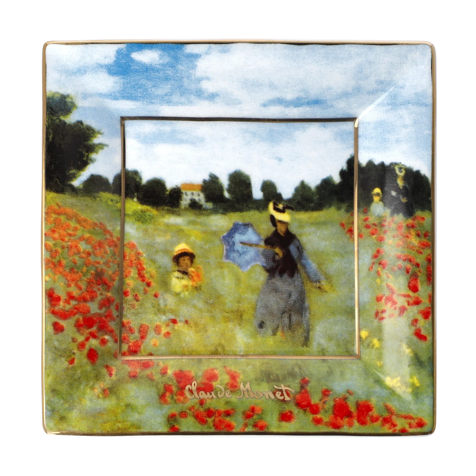 Goebel Monet Poppy Field plate 12x12cm - AO