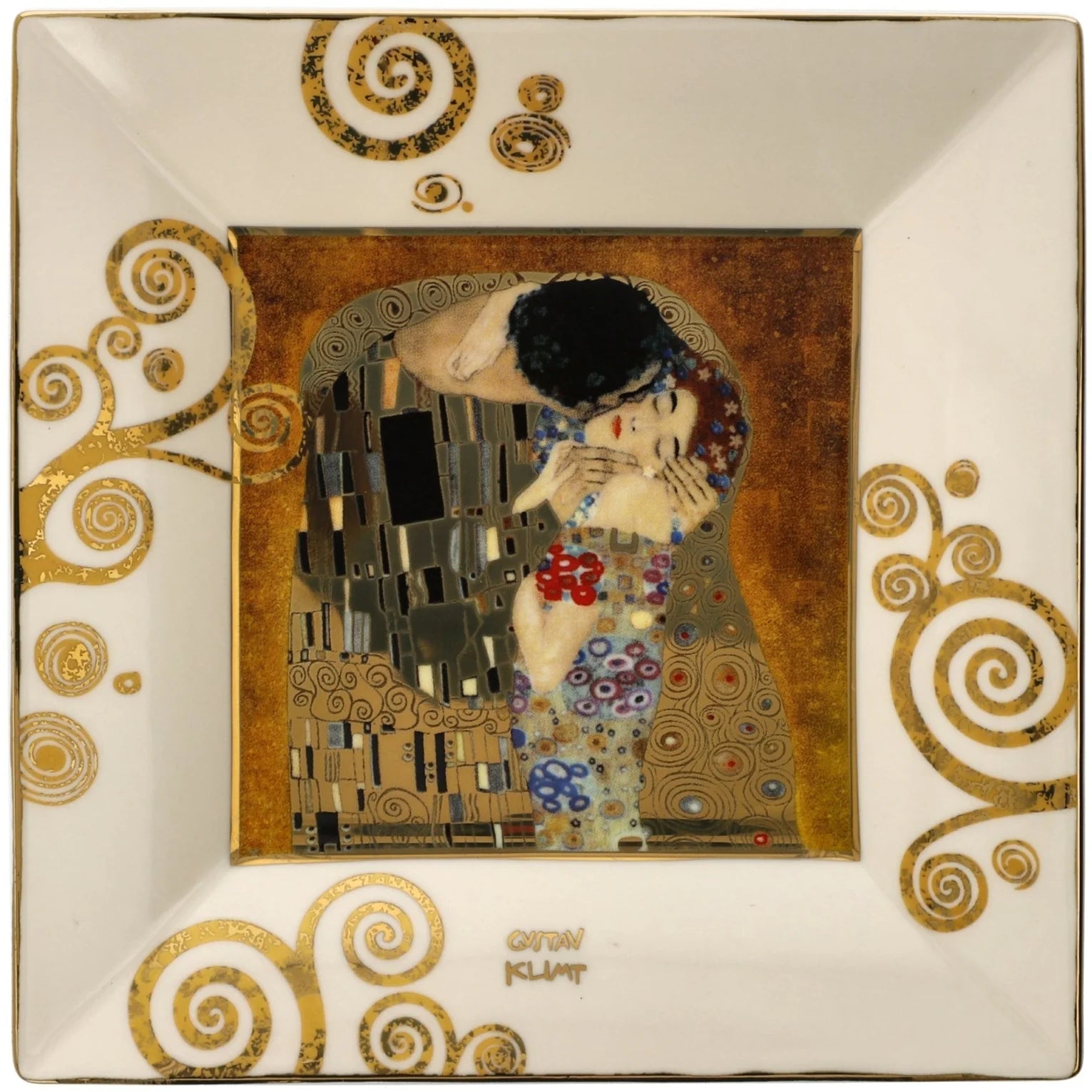 Goebel The Kiss Square Bowl/Plate 12cm - AO