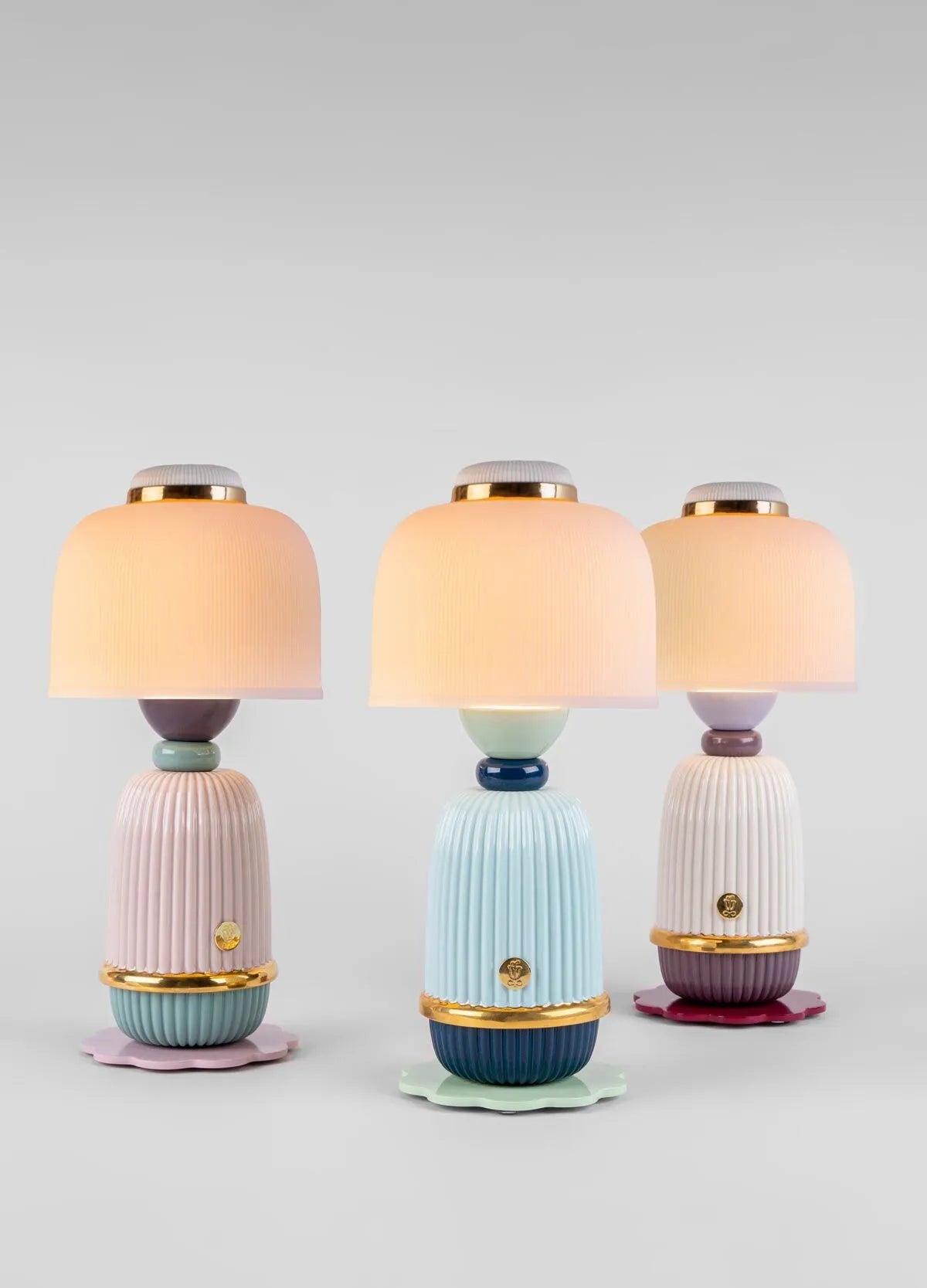 Lladro Kokeshi Wireless Lamp - Blue-Goviers