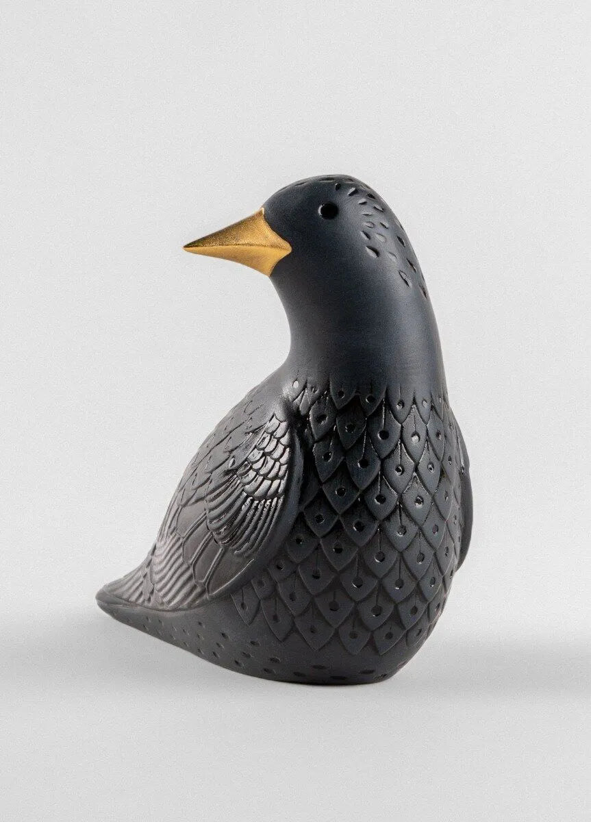 Lladro Starling II Figurine. Black-Goviers