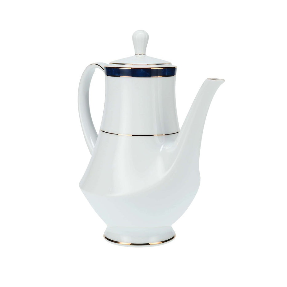 Marble Blue Coffee Server W/Cover