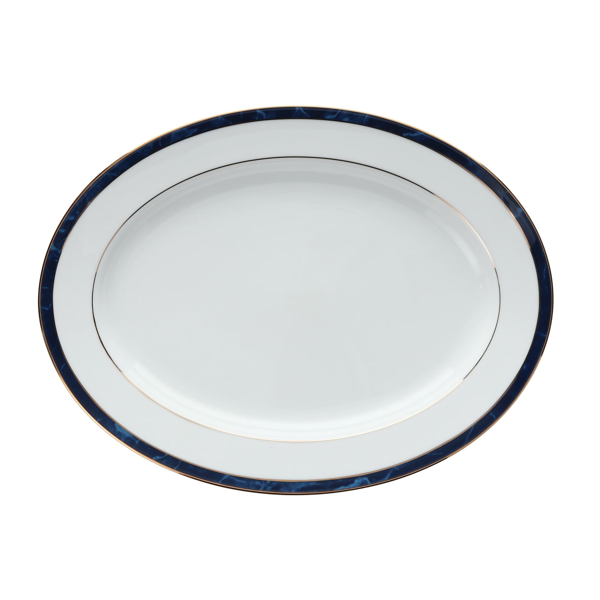 Marble Blue Oval Platter MD 34.5cm