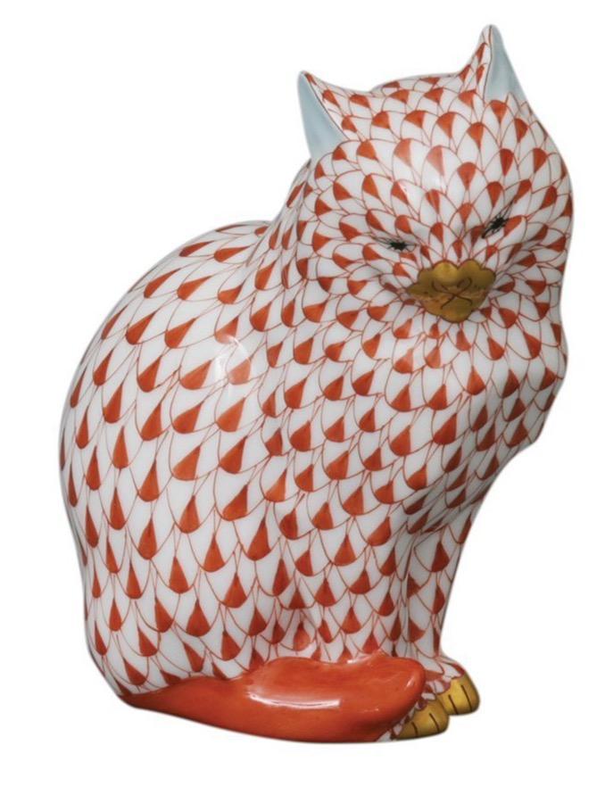 Herend Cat sitting-collectables-Goviers