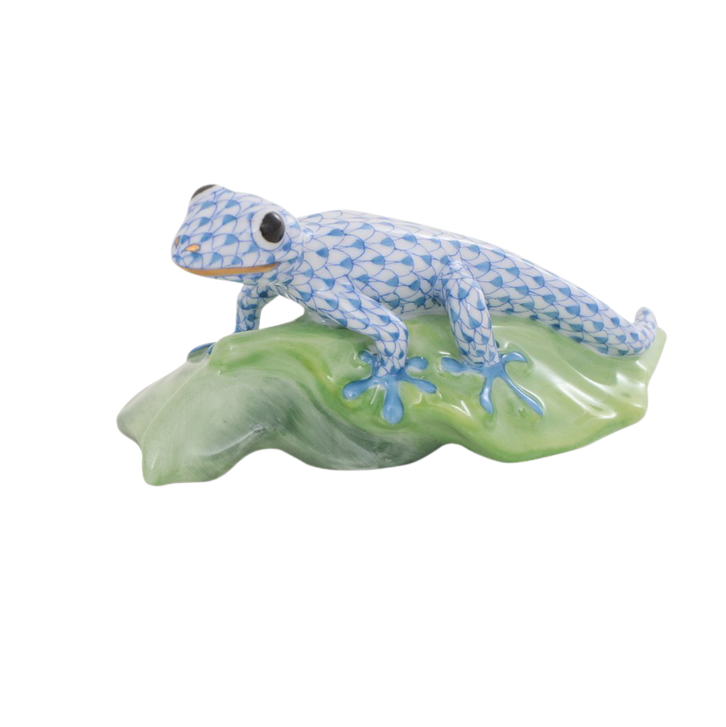 Herend Gecko on Leaf-Collectables-Goviers
