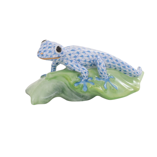 Herend Gecko on Leaf-Collectables-Goviers