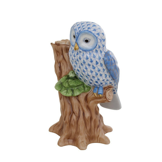 Herend Owl on a Branch | Blue-Collectables-Goviers