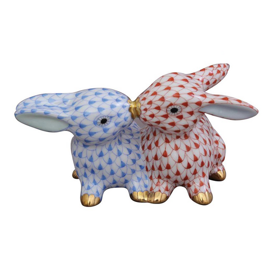 Herend Two Bunnies Kissing-Collectables-Goviers